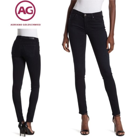 AG Adriano Goldschmied The Jegging Super Skinny Fit Jeans in Black Size 29R EUC - Picture 1 of 15